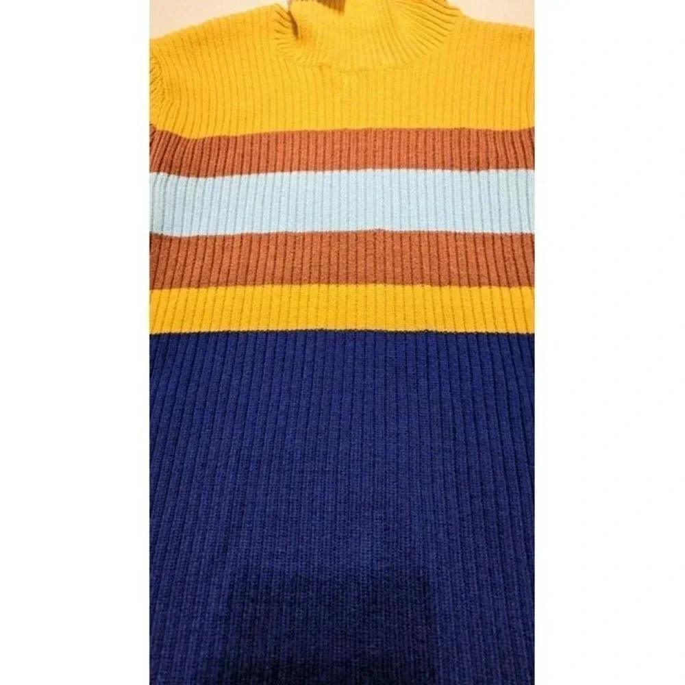 NWT Gucci Men's Wool Multi Striped Turtleneck Sweater Size S (MSRP $980)